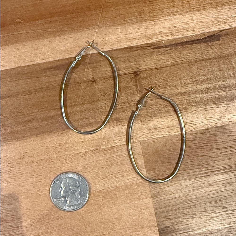 LOFT Silver Hoop Earrings